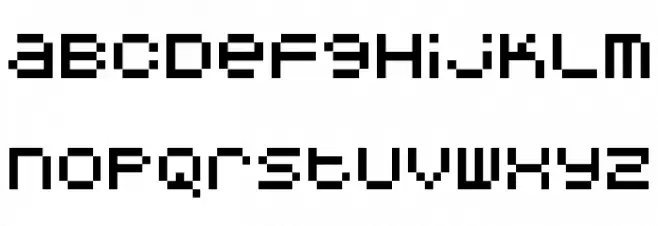 DoubleOhOne Font Litere mici