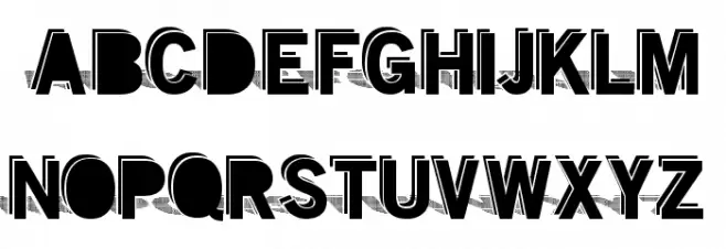 DoubleShadow Schriftart Groß