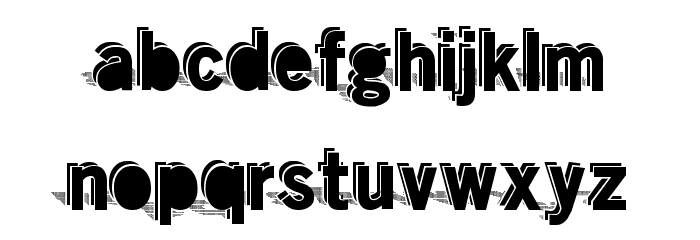 DoubleShadow Font LOWERCASE