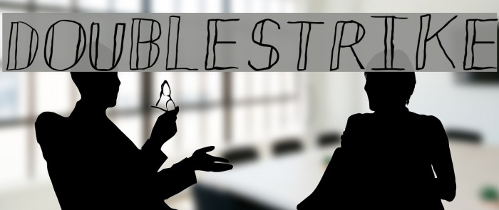 DoubleStrike Font examples
