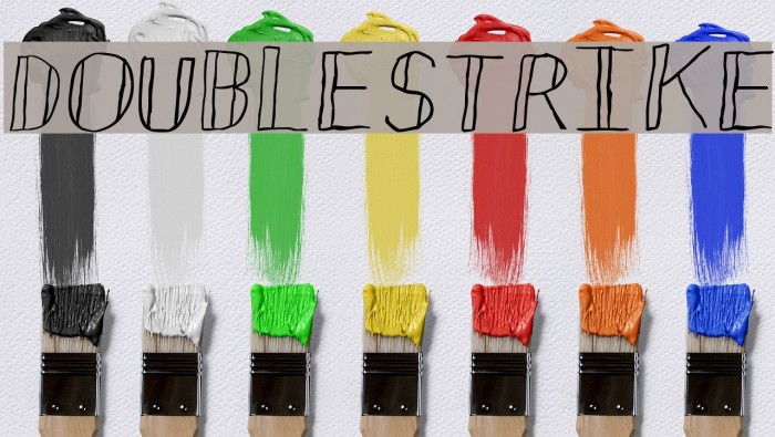 DoubleStrike Font examples