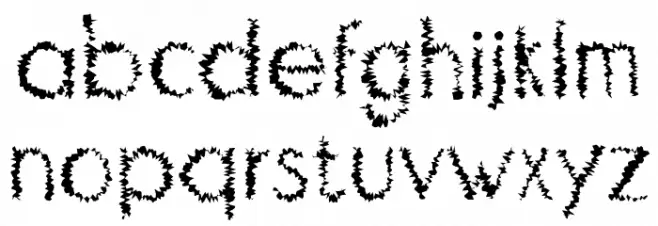 DoubleTap H Schriftart Kleinbuchstaben