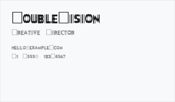 DoubleVision Business Card
