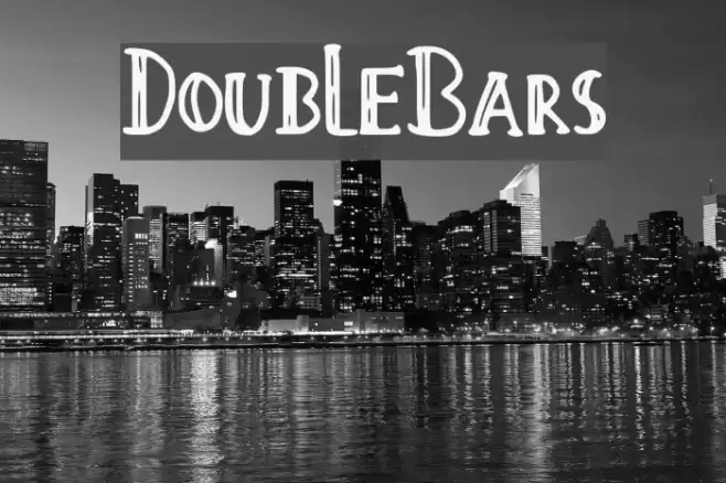 Double_Bars Font examples