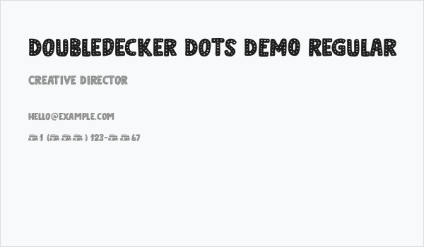 Doubledecker Dots DEMO Regular Business Card
