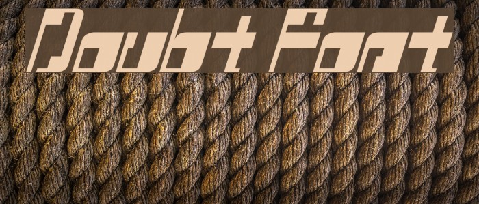 Doubt Font examples