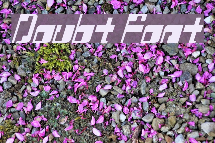 Doubt Font examples
