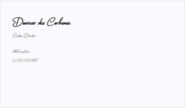 Douceur des Corbeaux Business Card