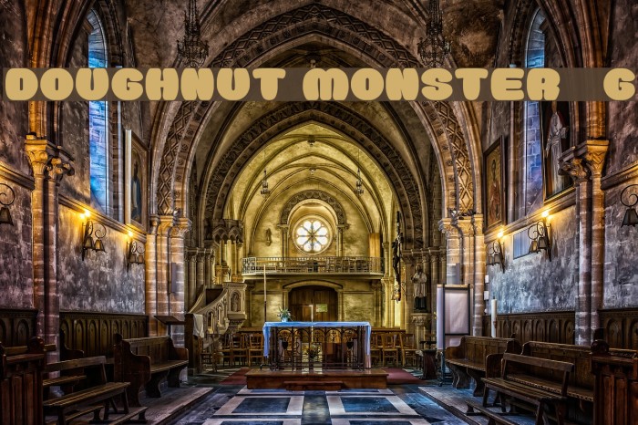Doughnut Monster__G Font examples