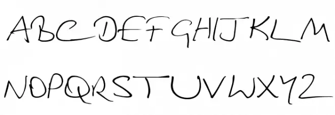 Douglas Adams Hand Шрифта ВЕРХНИЙ