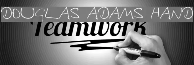 Douglas Adams Hand フォント examples