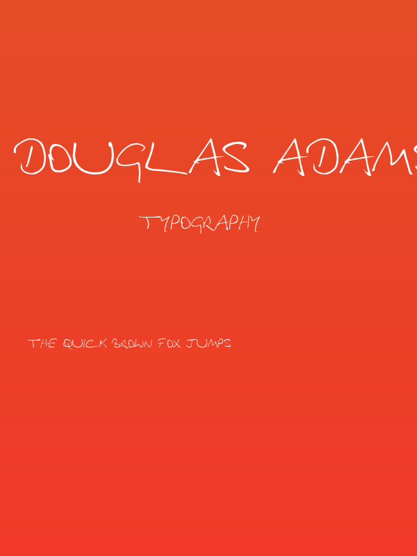 Douglas Adams Hand Poster