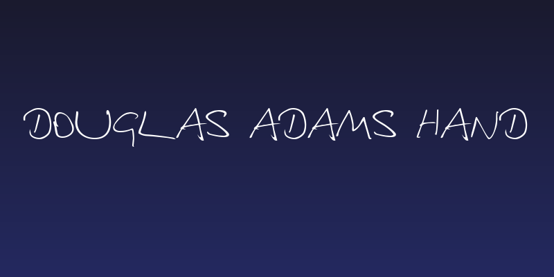 Douglas Adams Hand Social Header