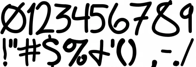 Douglas Hand Normal Font OTHER CHARS