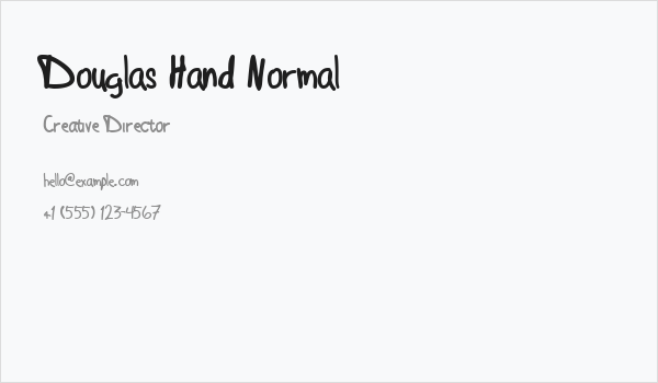 Douglas Hand Normal Business Card