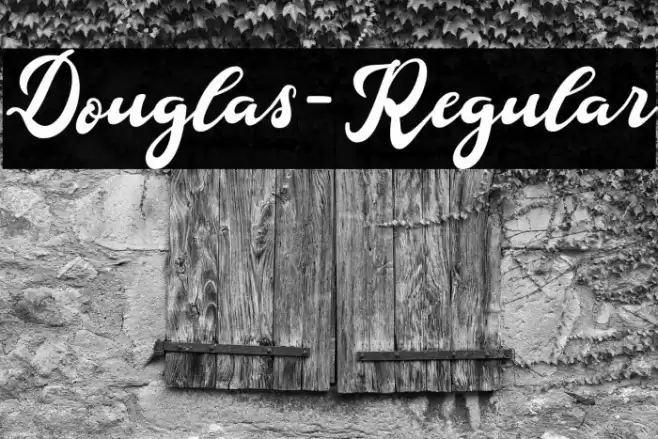 Douglas-Regular Font examples