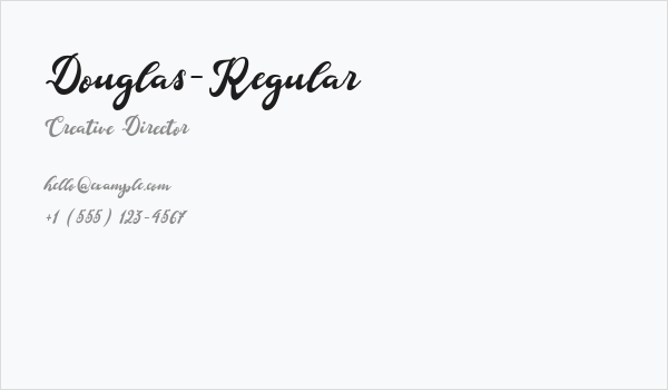 Douglas-Regular Business Card