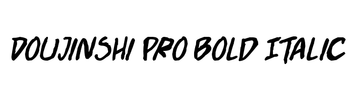Doujinshi Pro Bold Italic  フリーフォントのダウンロード