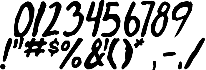 Doujinshi Pro Bold Italic Font OTHER CHARS
