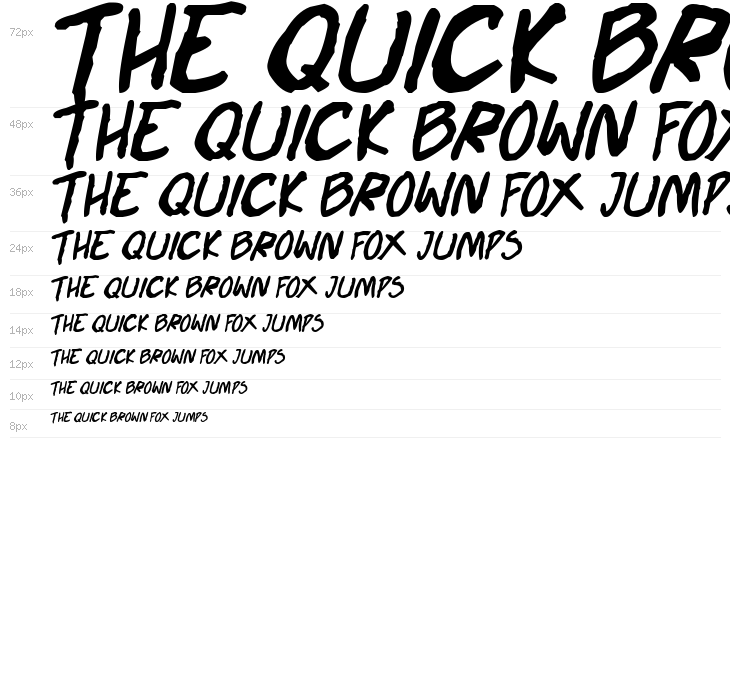 Doujinshi Pro Bold Italic Waterfall