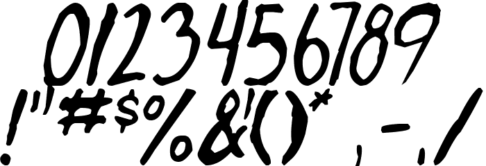 Doujinshi Pro Italic Font OTHER CHARS