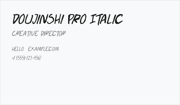 Doujinshi Pro Italic Business Card