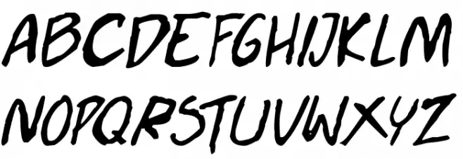 Doujinshi Pro Italic Font LOWERCASE