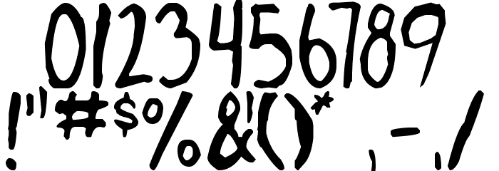 Doujinshi Pro Font OTHER CHARS