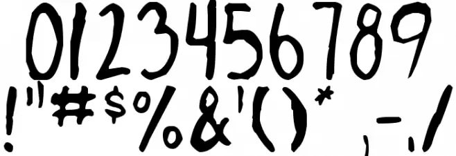 Doujinshi Font OTHER CHARS