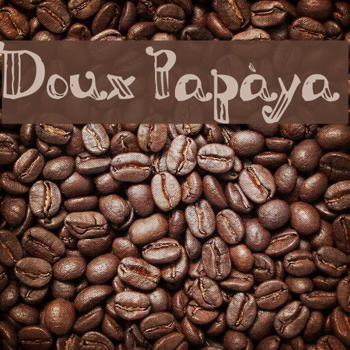 Doux Papàya Font examples
