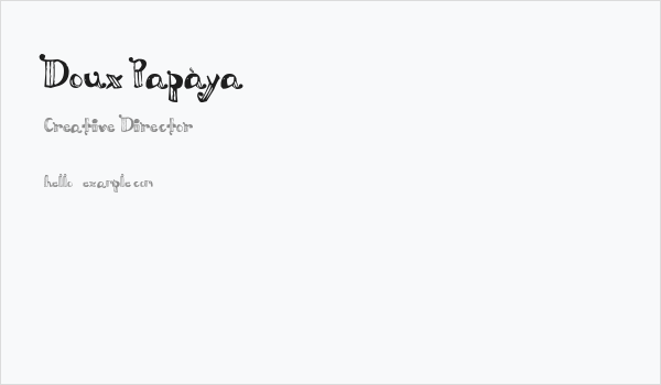 Doux Papàya Business Card