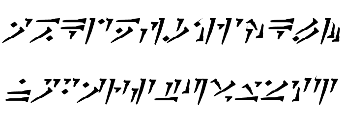 Dovahkiin Bold Italic Font LOWERCASE
