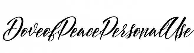 Dove of Peace Personal Use  नि: शुल्क फ़ॉन्ट्स डाउनलोड
