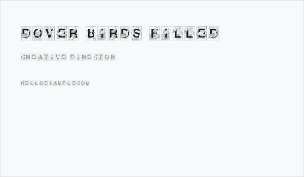 Dover Birds Filled Business Card