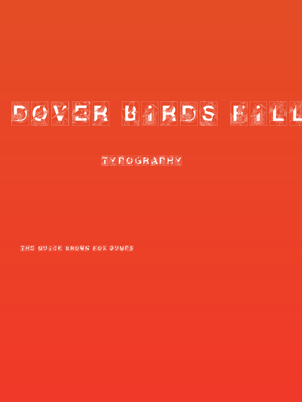 Dover Birds Filled Poster