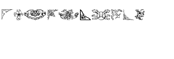 Dover Chinese Motif Design Font Litere mici