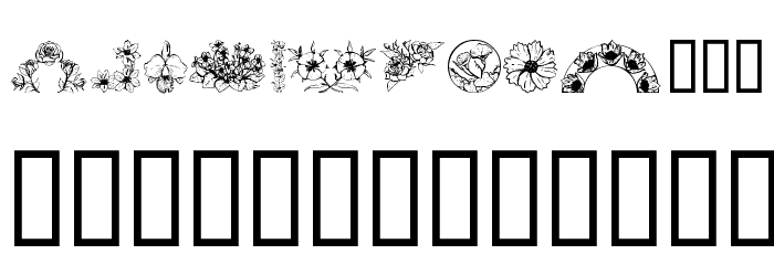 Dover Floral and Design II フォント 小文字