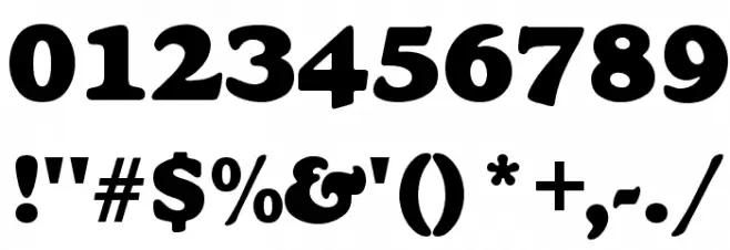 Dover Heavy Font OTHER CHARS