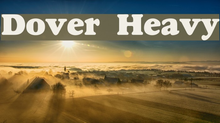 Dover Heavy Font examples