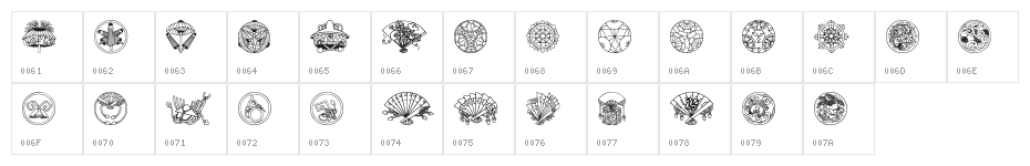 Dover Japanese Design Character Map