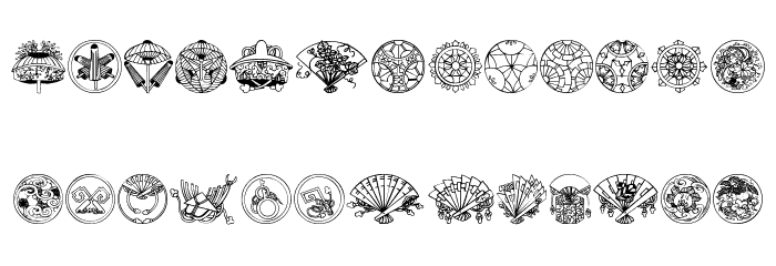 Dover Japanese Design Font LOWERCASE