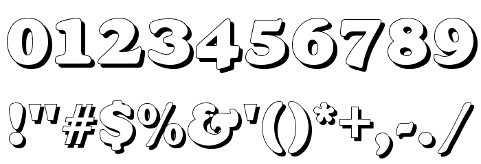 Dover Shadow Font OTHER CHARS