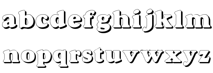 Dover Shadow Font LOWERCASE
