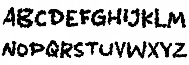 Down Cloud Font UPPERCASE