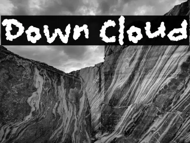 Down Cloud Font examples