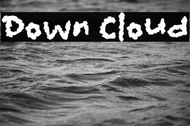 Down Cloud Font examples