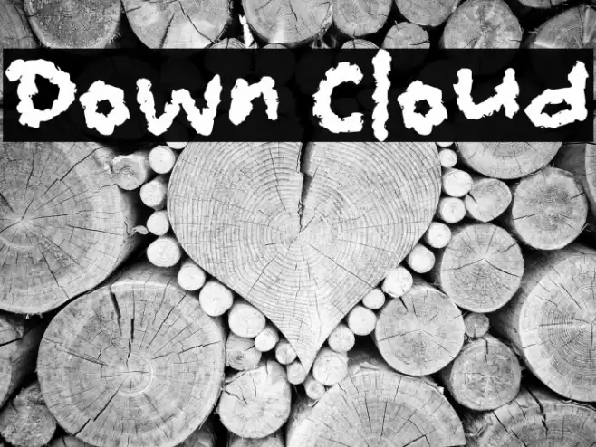 Down Cloud Font examples