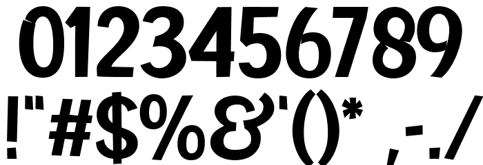 Down Hill Regular Font OTHER CHARS