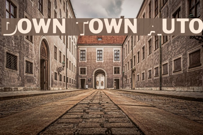 Down Town Auto Font examples