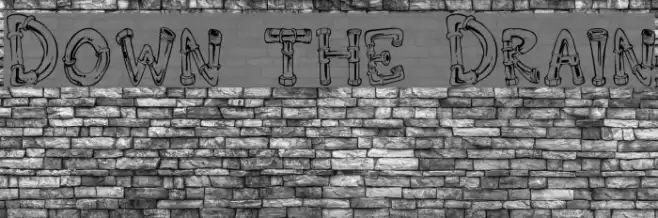 Down the Drain フォント examples